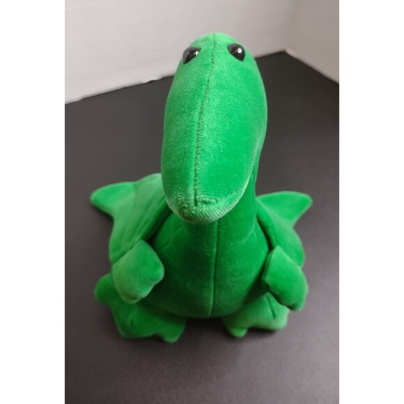 Vintage Manhattan Toy Co Green Pterodactyl Dinosaur 1991 Velour Plush Stuffed 9" - Picture 5 of 10
